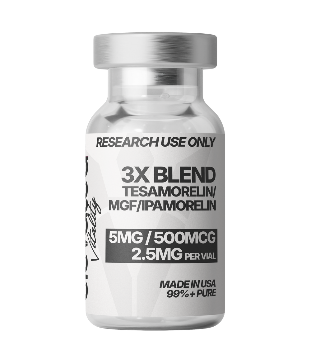 3X Blend Tesamorelin (5mg) / MGF (500mcg) / Ipamorelin (2.5mg)