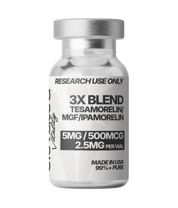 3X Blend Tesamorelin (5mg) / MGF (500mcg) / Ipamorelin (2.5mg)